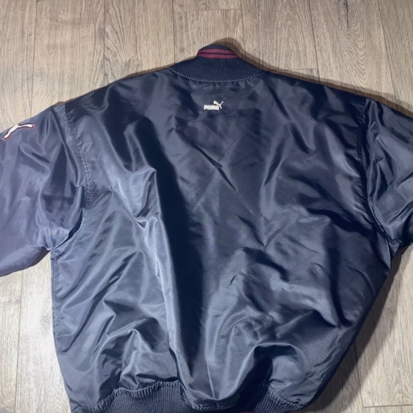 Vintage Puma Varsity Jacket Black/marone size L - Picture 8 of 12